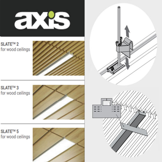 Slate for Wood Ceilings by Axis Lighting